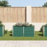 Berkfield Home Garden Raised Bed Galvanised Steel 160x40x77 cm Green | Size: 160 x 40 x 77 cm