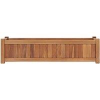 Berkfield Home Raised Bed 100x30x25 cm Solid Teak Wood in Brown | Size: 100 x 30 x 25 cm