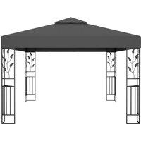 Berkfield Home Gazebo with Double Roof 3x4m Anthracite in Charcoal