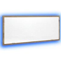 Berkfield Home LED Bathroom Mirror Artisan Oak 100x8.5x37 cm Engineered Wood in Brown