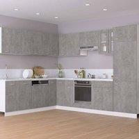 Berkfield Home Oven Cabinet Concrete Grey 60x46x81.5 cm Engineered Wood