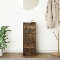Berkfield Home Sideboard Smoked Oak 29.5x34x76 cm Engineered Wood in Brown