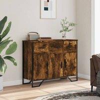Berkfield Home Sideboard Smoked Oak 97x32.5x74.5 cm Engineered Wood in Brown