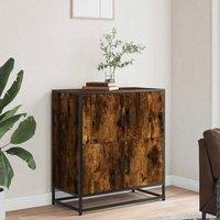 Berkfield Home Sideboard Smoked Oak 68x35x76 cm Engineered Wood in Brown | Size: 68 x 35 x 76 cm