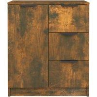 Berkfield Home Sideboard Smoked Oak Engineered Wood in Brown