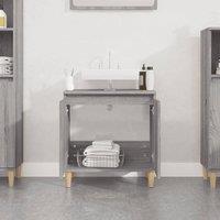 Berkfield Home Sink Cabinet Grey Sonoma 58x33x60 cm Engineered Wood | Size: 58 x 33 x 60 cm