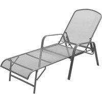 Berkfield Home Sun Loungers 2 pcs with Table Steel Anthracite in Dark Grey