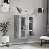 Berkfield Home Wall Mounted Cabinet Concrete Grey 69.5x34x90 cm Engineered Wood