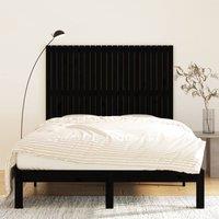 Berkfield Home Wall Headboard Black 146.5x3x110 cm Solid Wood Pine