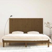 Berkfield Home Wall Headboard Honey Brown 204x3x110 cm Solid Wood Pine | Size: 204 x 3 x 110 cm