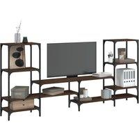 Berkfield Home TV Cabinet Brown Oak 206.5x28.5x95 cm Engineered Wood