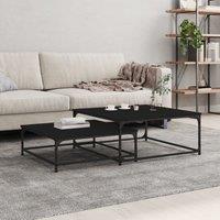 Berkfield Home Nesting Coffee Tables 2 pcs Black Engineered Wood