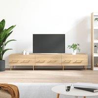 Berkfield Home TV Cabinet Sonoma Oak 150x36x30 cm Engineered Wood in Brown | Size: 150 x 36 x 30 cm