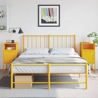 Berkfield Home Bedside Cabinets 2 pcs Mustard Yellow 36x39x78 cm Steel | Size: 36 x 39 x 78 cm