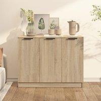 Berkfield Home Sideboard Sonoma Oak 90.5x30x70 cm Engineered Wood in Brown