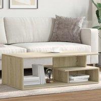 Berkfield Home Coffee Table Sonoma Oak 102x55x35 cm Engineered Wood in Brown | Size: 102 x 55 x 35 cm