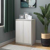 Berkfield Home Sideboard White 60x36x84 cm Solid Pinewood | Size: 60 x 36 x 84 cm