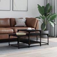 Berkfield Home Coffee Table Black 102x60x45 cm Engineered Wood | Size: 102 x 60 x 45 cm