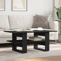 Berkfield Home Coffee Table Black 102x55x42 cm Engineered Wood | Size: 102 x 55 x 42 cm