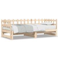 Berkfield Home Pull-out Day Bed 2x(90x200) cm Solid Wood Pine in Brown