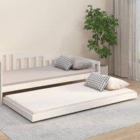 Berkfield Home Bed Frame without Mattress White 100x200 cm Solid Wood Pine