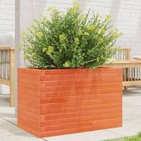 Berkfield Home Garden Planter Wax Brown 70x40x45.5 cm Solid Wood Pine