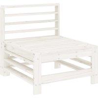 Berkfield Home Garden Middle Sofas 2 pcs White Solid Wood Pine