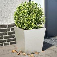Berkfield Home Garden Planters 40x40x40 cm 2 pcs Stainless Steel in Black | Size: 40 x 40 x 40 cm