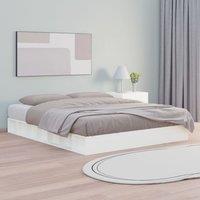 Berkfield Home Bed Frame White 140x200 cm Solid Wood