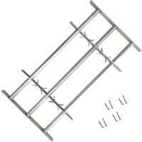 Berkfield Home Adjustable Security Grille for Windows with 3 Crossbars 500-650 mm in Silver