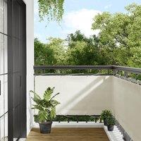 Berkfield Home Balcony Screen Cream 75x800 cm 100% Polyester Oxford