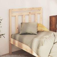 Berkfield Home Bed Headboard 95x4x100 cm Solid Wood Pine in Brown | Size: 95 x 4 x 100 cm
