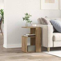 Berkfield Home Side Table Artisan Oak 36x30x56 cm Engineered Wood in Brown | Size: 36 x 30 x 56 cm