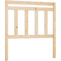 Berkfield Home Bed Headboard 106x4x100 cm Solid Wood Pine in Light Tan | Size: 106 x 4 x 100 cm