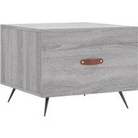 Berkfield Home Coffee Table Grey Sonoma 50x50x40 cm Engineered Wood | Size: 50 x 50 x 40 cm