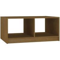 Berkfield Home Coffee Table Honey Brown 75x50x33.5 cm Solid Pinewood