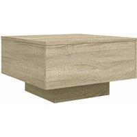 Berkfield Home Coffee Table Sonoma Oak 55x55x31 cm Engineered Wood in Brown | Size: 55 x 55 x 31 cm