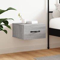 Berkfield Home Wall-mounted Bedside Cabinet Grey Sonoma 35x35x20 cm | Size: 35 x 35 x 20 cm