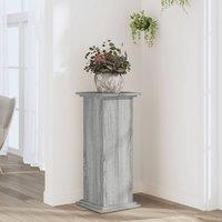 Berkfield Home Plant Stand Grey Sonoma 33x33x80 cm Engineered Wood | Size: 33 x 33 x 80 cm