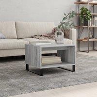Berkfield Home Coffee Table Grey Sonoma 60x50x40 cm Engineered Wood | Size: 60 x 50 x 40 cm