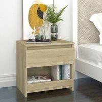 Berkfield Home Bedside Cabinet Sonoma Oak 40x30x39 cm Engineered Wood in Brown | Size: 40 x 30 x 39 cm