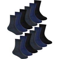 Sock Snob Men's 12 Pack & Thick Warm Thermal Winter Socks in Black | Size: 4-6