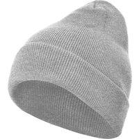 Build Your Brand Men's Heavy knit Beanie in Grey