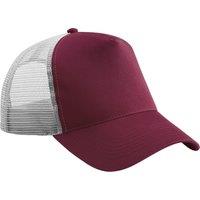 Beechfield Men's Snapback Trucker Cap in Burgundy