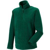 Russell Men's Quarter Zip Fleece Top in Bottle Green | Size: Small