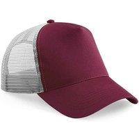 Beechfield Men's Snapback Trucker Cap in Burgundy