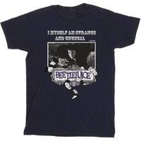 Beetlejuice Men's Strange & Unusual Cotton T-Shirt in Navy | Size: Large