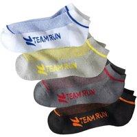 Atlas for Men Men's Team Run Trainer Socks (Pack of 4) in Jet Black | Size: 5.5-8