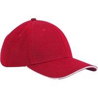 Beechfield Men's EarthAware 6 Panel Cotton Baseball Cap in Red