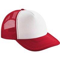 Beechfield Men's Vintage Snapback Trucker Cap in Red